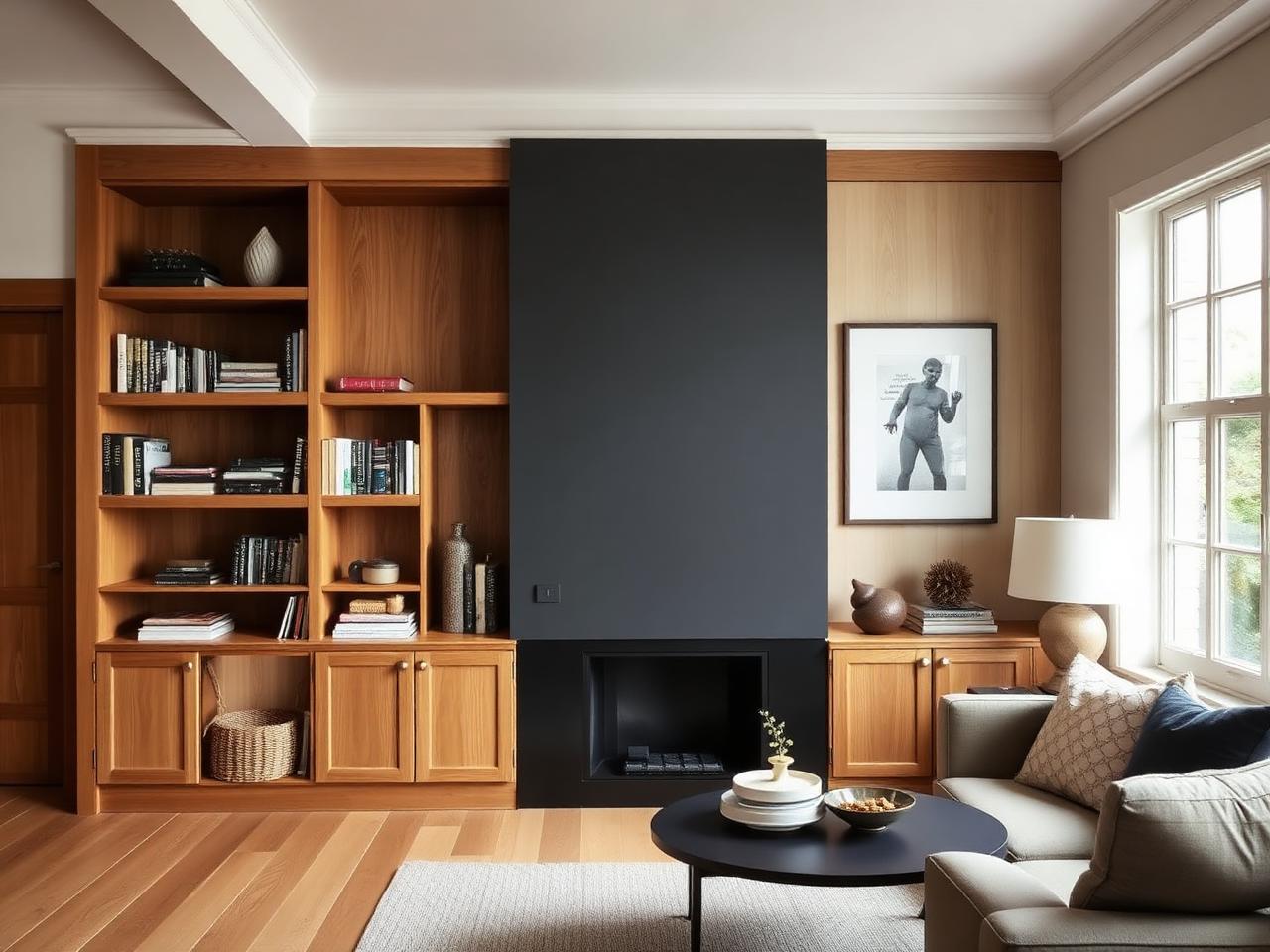 Oak shelving